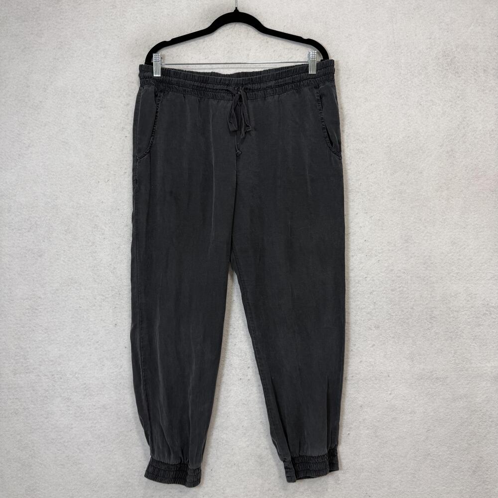 Cloth & Stone Jogger Pants Womens Large Gray Lyocell Twill Elastic Waist Cuffed